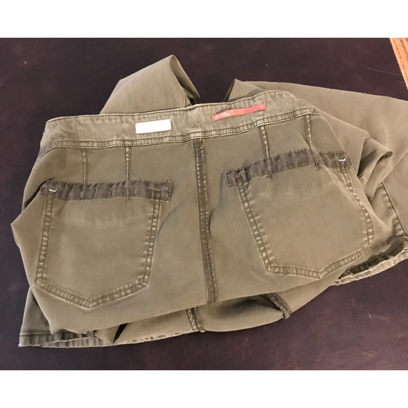 Anthropologie Pilcro Women's The Demilune Boot Utility Flare Green Pants - 31 - Picture 5 of 15
